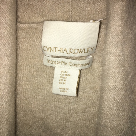 100% 2-ply cashmere open front sweater / Cynthia Rowley - Picture 2 of 5